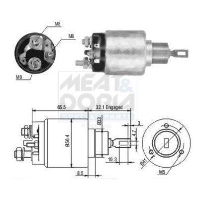 MEAT & DORIA Magneetschakelaar, startmotor 46064