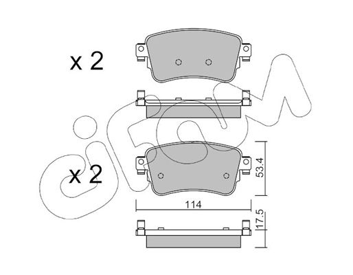 CIFAM CITROEN гальмівні колодки задній SPACETOURER, DISPATCH IV,JUMPY, EXPERT 1.6/ 2.0 D 02.16-