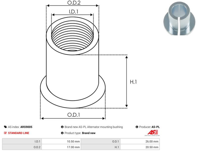 AS-PL ARS9005 Repair Set, alternator