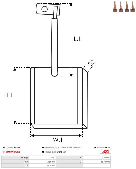 Süsinikuhari, starter, AS-PL PLSX5