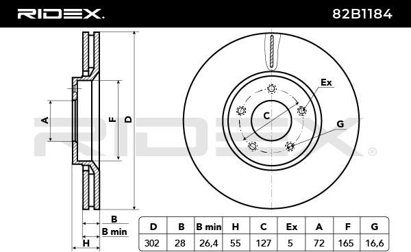 спирачен диск RIDEX