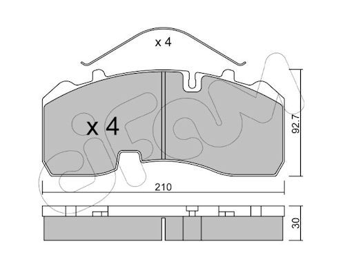 Set placute frana,frana disc 822-595-0 CIFAM