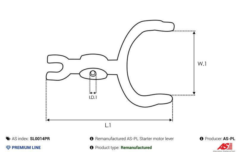Remanufactured AS-PL Starter motor lever
