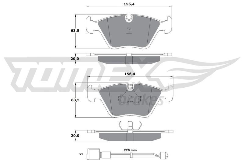 TOMEX Brakes fékbetétkészlet, tárcsafék TX 10-691