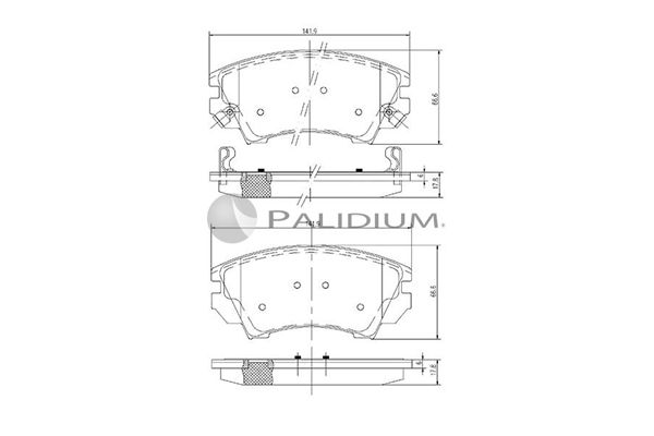 ASHUKI by Palidium fékbetétkészlet, tárcsafék P1-1181