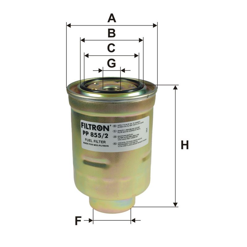 Kütusefilter, FILTRON PP 855, 2