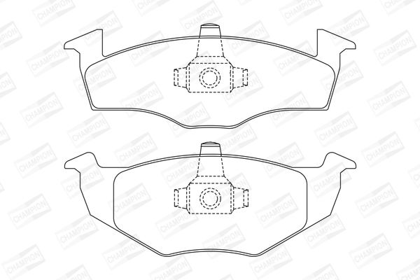 Комплект гальмівних накладок, дискове гальмо, Champion 571939