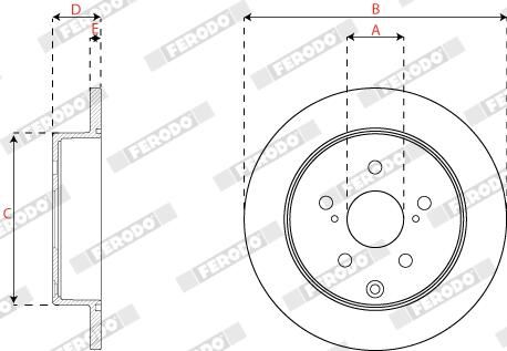 FERODO DDF2307C Brake Disc