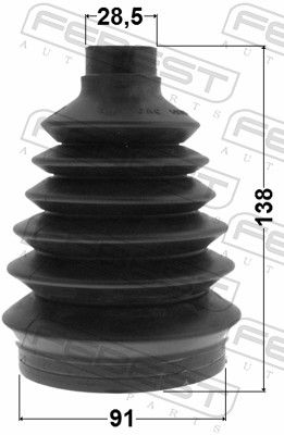 FEBEST 1417P-ROD Bellow Kit, drive shaft