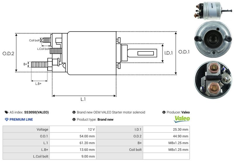 AS-PL SS3050(VALEO) Solenoid Switch, starter