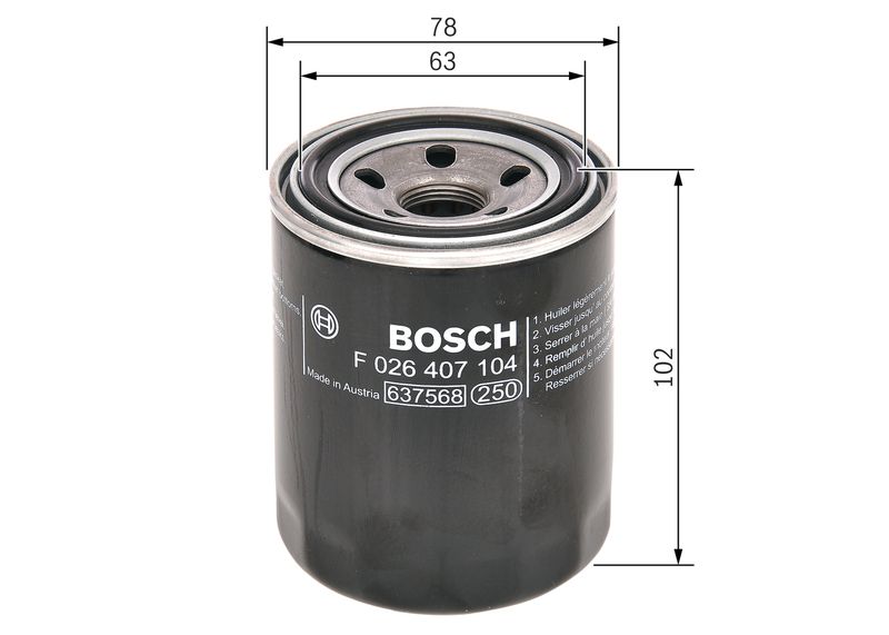 BOSCH F 026 407 104 Oil Filter