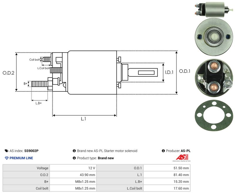 Magnetlülitus, starter, AS-PL SS9002P