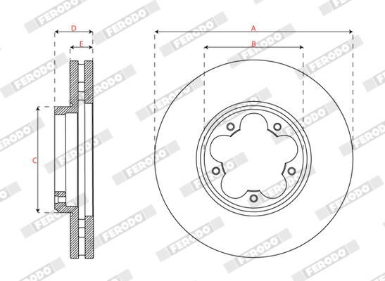 FERODO DDF3059C Brake Disc