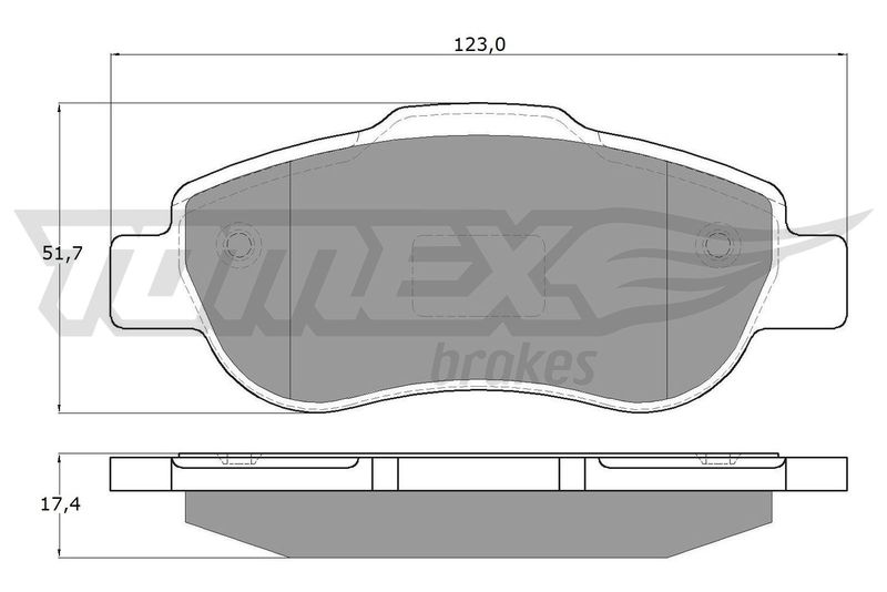 TOMEX Brakes fékbetétkészlet, tárcsafék TX 14-43