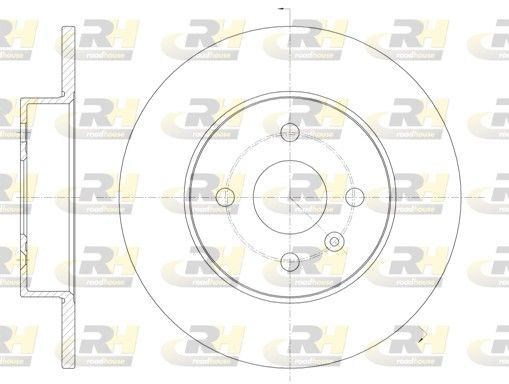 Гальмівний диск, задня вісь, повн., 264мм, кількість отворів 4, Roadhouse 6789.00