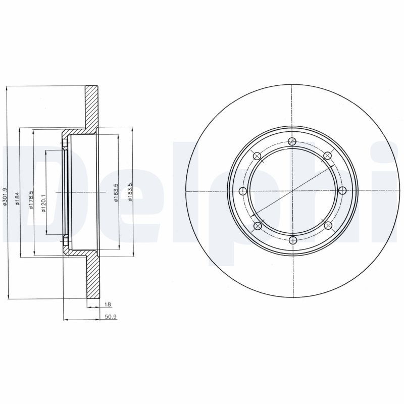 Delphi Brake Disc BG4344