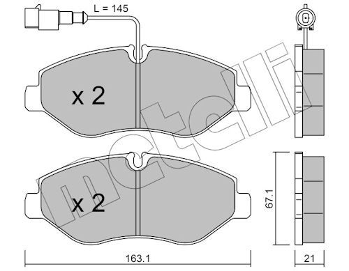 Plaquettes+de+frein+à+disque METELLI 22-0671-4