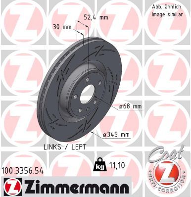 Гальмівний диск, Zimmermann 100.3356.54