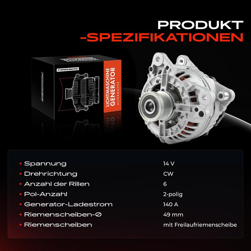 Frankberg 5481FB0001776 Alternator