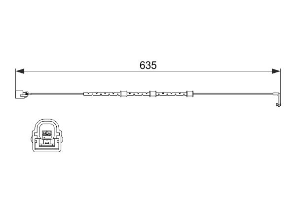 BOSCH 1 987 474 515 Warning Contact, brake pad wear