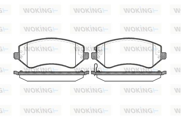 Комплект гальмівних накладок, дискове гальмо, Woking P9073.02