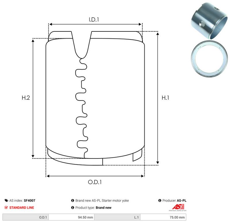 AS-PL SF4007 Field Winding, starter