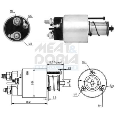 MEAT & DORIA Magneetschakelaar, startmotor 46054