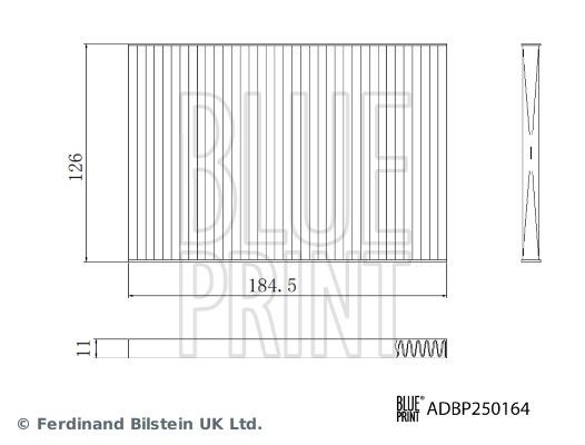 BLUE PRINT Filtras, salono oras