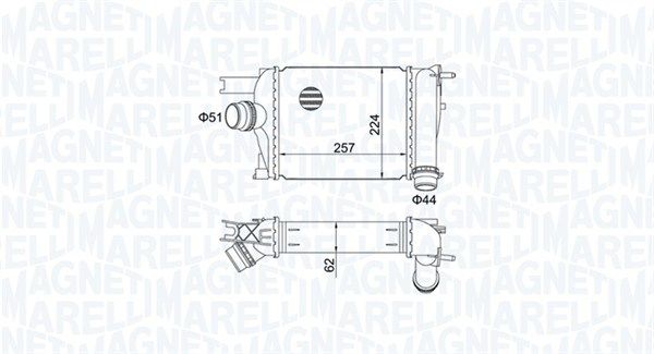 Охолоджувач наддувального повітря, Magneti Marelli 351319205170