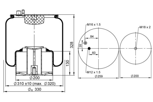 Mech, pneumatické odpružení 4886 N P01