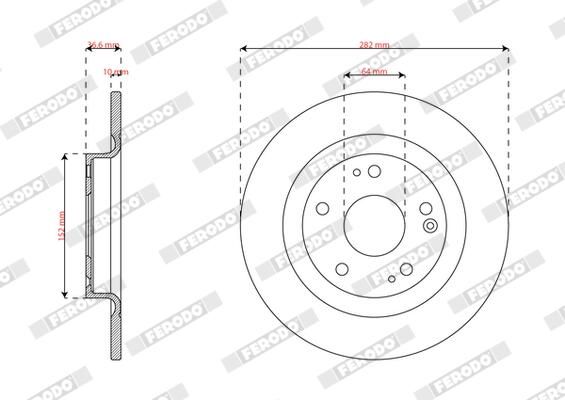 FERODO DDF3086C Brake Disc