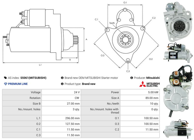 AS-PL S5061(MITSUBISHI) Starter