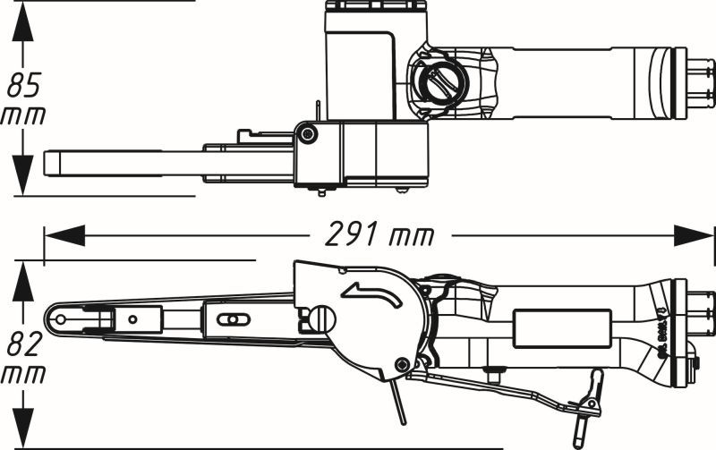 HAZET 9033N-4 Belt Grinder (compressed air)