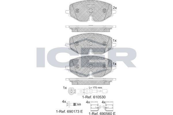 ANDEL 182369 - Brake Pad Set, Disc Brake
