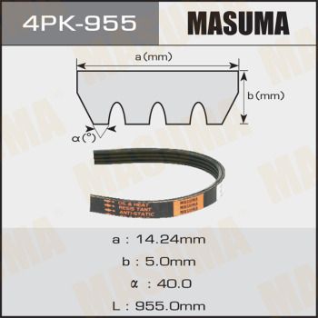 Поліклиновий ремінь, Masuma 4PK-955