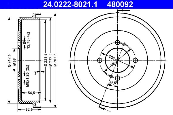 ATE Remtrommel 24.0222-8021.1