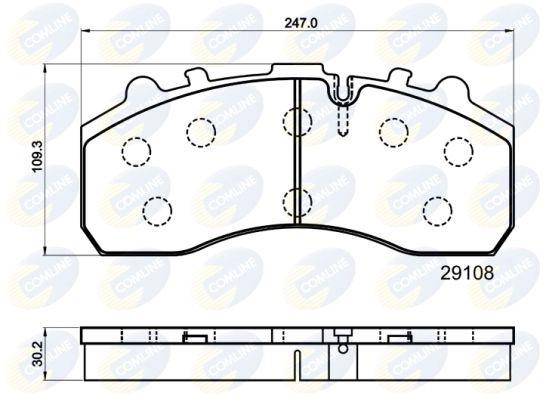 Комплект гальмівних накладок, дискове гальмо Comline CBP9042MK