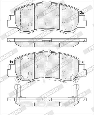 FERODO FDB5386 Brake Pad Set, disc brake