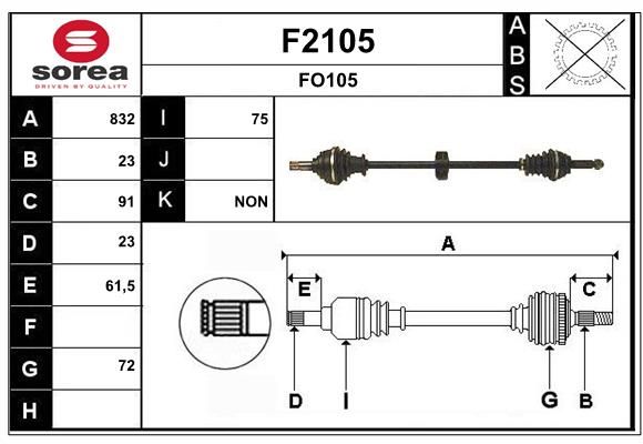 ANTRIEBSWELLE SNRA F2105