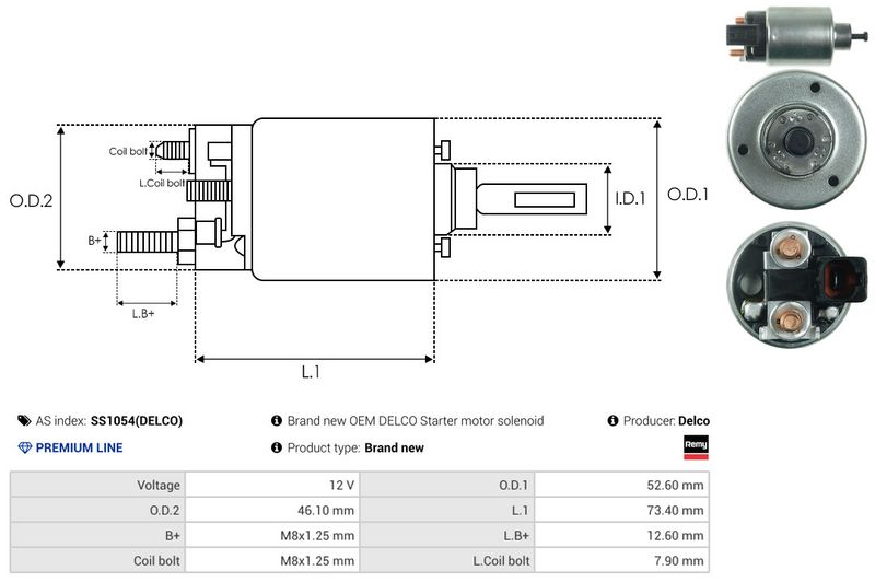 AS-PL SS1054(DELCO) Solenoid Switch, starter