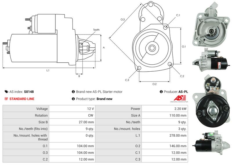 AS-PL S0148 Starter