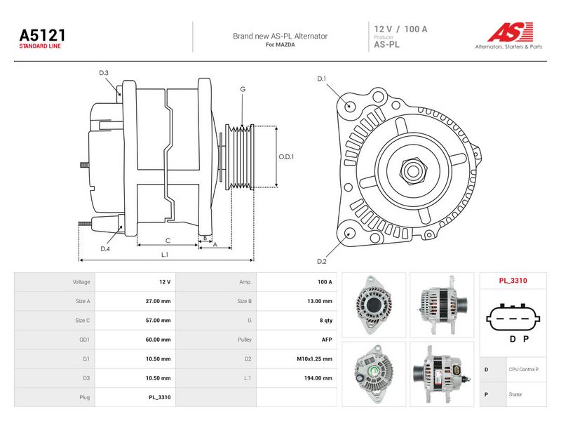 Generaator, AS-PL A5121