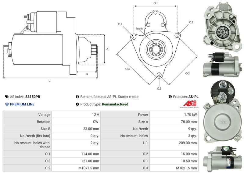 AS-PL S3150PR Starter