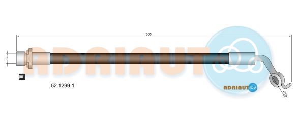 Гальмівний шланг, Adriauto 52.1299.1