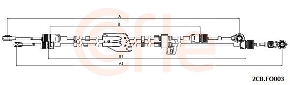 Тросовий привод, коробка передач, Cofle 2CB.FO003