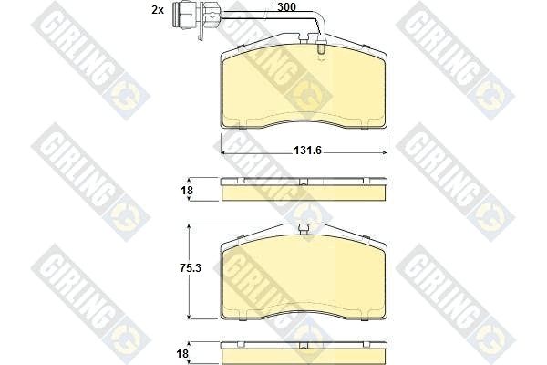GIRLING 6115069 - Brake Pad Set, disc brake