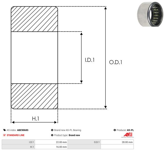 AS-PL ABE9068S Bearing