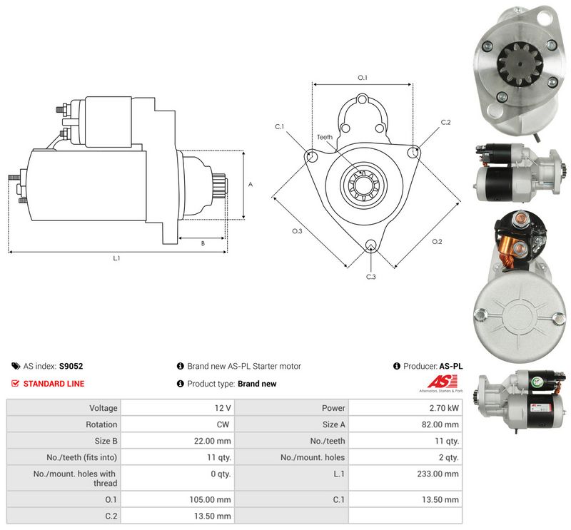 AS-PL S9052 Starter