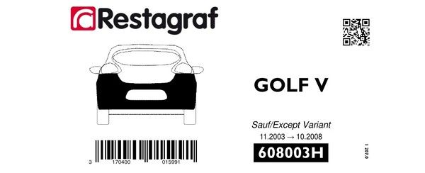 Kit de clip de fixation, carrosserie RESTAGRAF 608003H