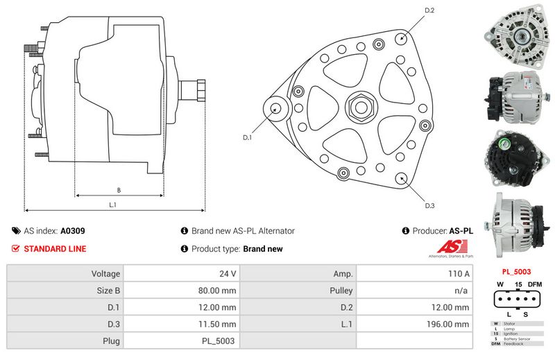 AS-PL A0309 Alternator